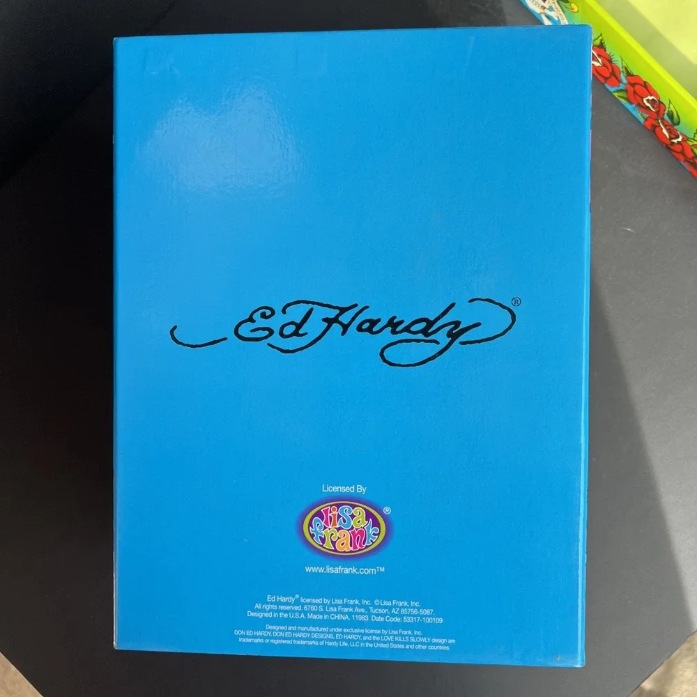 Ed Hardy / Lisa Frank True Love Forever Photo Storage Box & Stationary Set RARE
